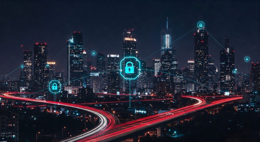 blockchain technology shaping a futuristic city with data streams and secure digital connections everywhere blockchain technology shaping a futuristic city with data streams and secure digital connections everywhere